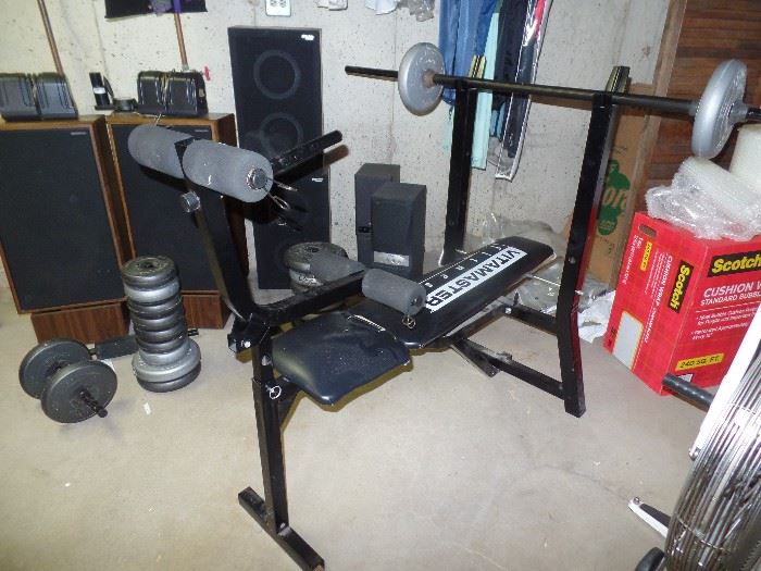 Weight Lifting bench and weights