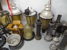 Outdoor gas lanterns.  