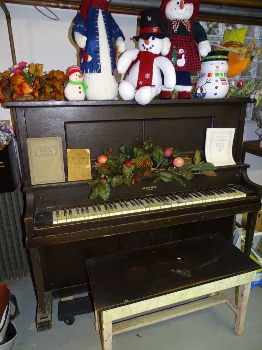 One of two piayer pianos for sale (both need restoration).