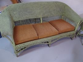 Antique wicker sofa.