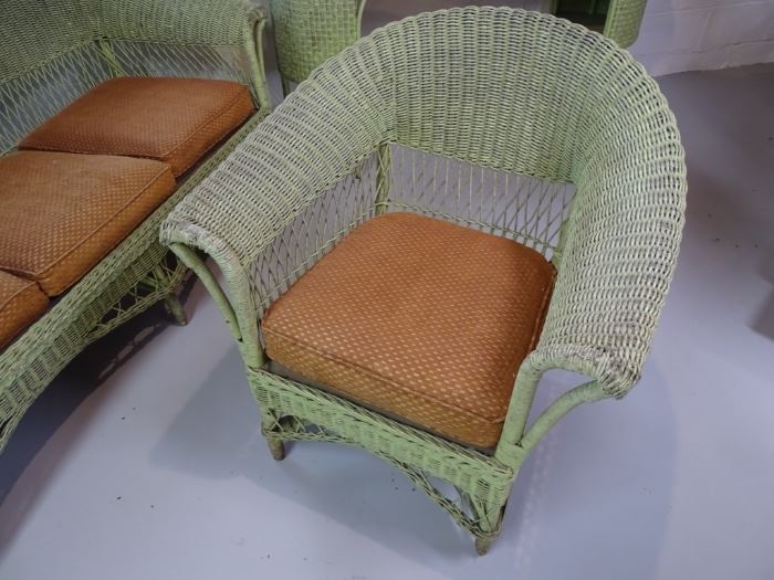 Antique wicker chair.