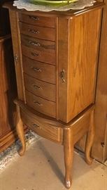 EXCELLENT JEWELRY ARMOIRE CHEST