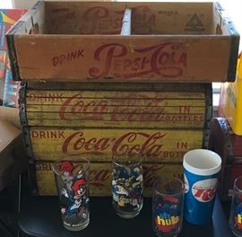 OLD PEPSI BOTTLE CARRIER CRATE & COCA COLA CARRIER.