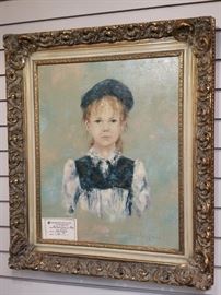 'Girl in Blue'  oil by Shoffield