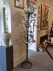 H & K custom metal sculptures on display tree