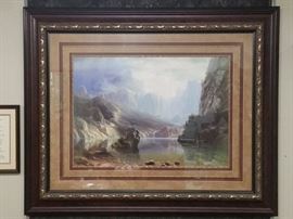 One of two pieces of art with beautiful matching custom frames