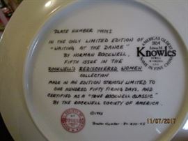 ROCKWELLS REDISCOVERED WOMEN PLATE BACK