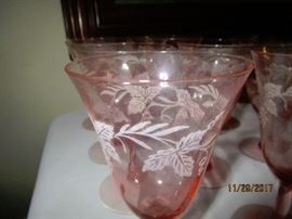 Wine glasses - pink
