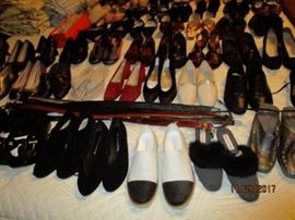 Shoes - From Ann Klein to Bandolino.  Some very high end shoes designers, some regular.  All in excellent condition.  Sizes ranges from 6 1/2 - 8 1/2 (go figure!)