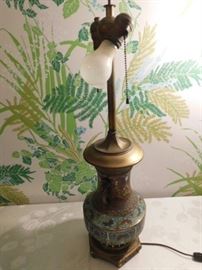 Oriental style brass lamp