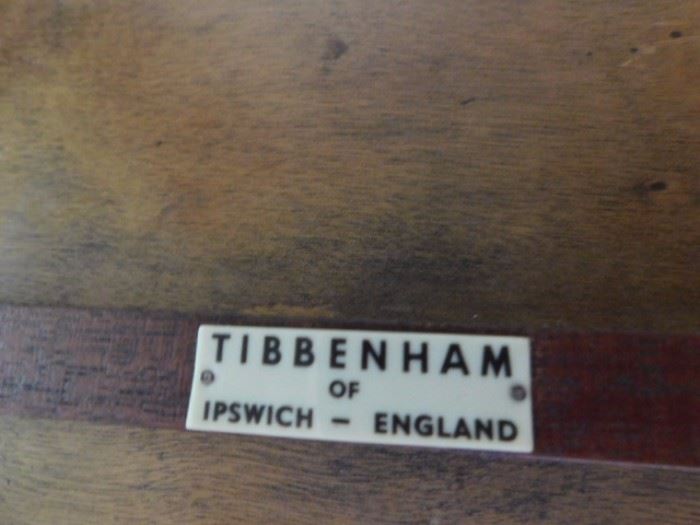 TIBBENHAM of IPSWICH-ENGLAND furniture plate