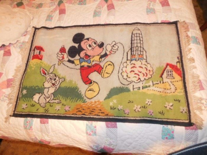 Vintage Mickey Mouse rug