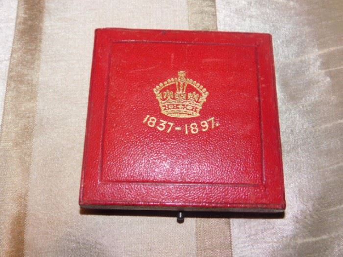 Box for Queen Victoria Diamond Jubilee 1837-1897 Bronze Coin -medal