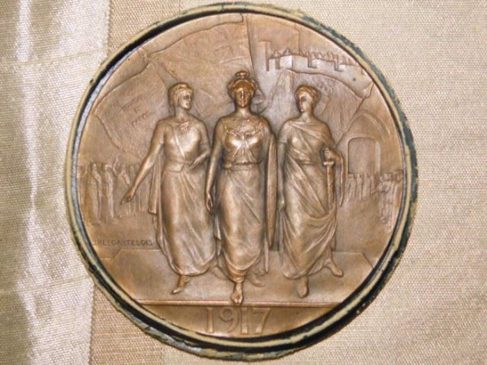 1917 French Bronze medallion