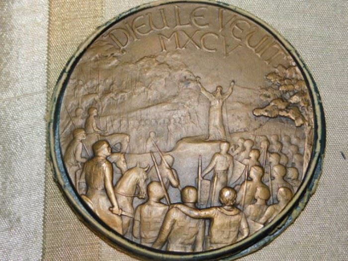 Back of 1917 French Bronze medallion