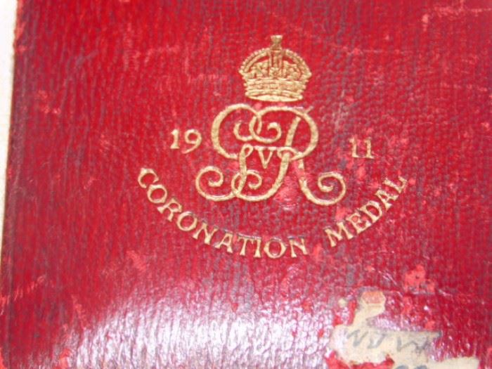 Box for 1911 Large Bronze Coronation Medal George V 