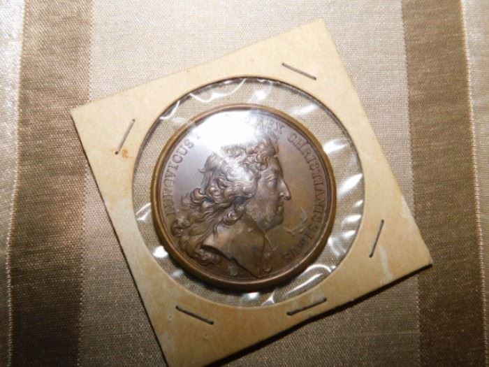 Bronze Medal Louis XV,  Philippus DUX ANDEG. LUG.DELPH 