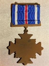 Back Side 1926 Bronze Distinguished Flying Cross " For Heroism or extraordinary achievement in Aerial Flight worn by Navy and Marine corp personnel to denote valor 
