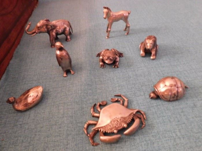 Sterling animal figures