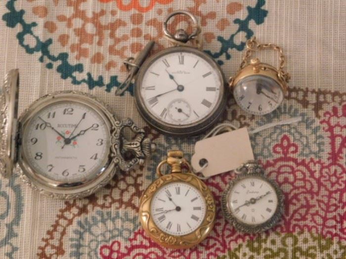 Pocket watches and open face pocket watches