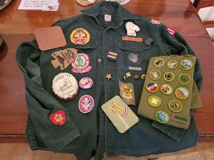 Boy Scout outfit and badges