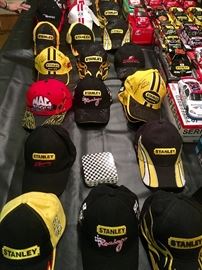 NASCAR driver autographed caps