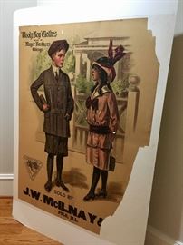 Antique clothing store display poster 4' by 3'