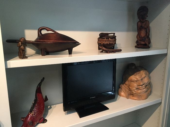 Several more hand-crafted pieces. And a nice TV/Monitor. 