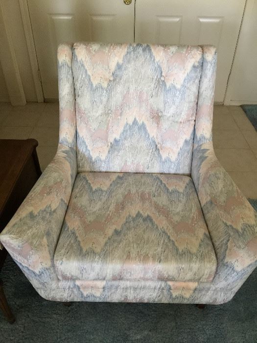 Fabric wide comfortable chair