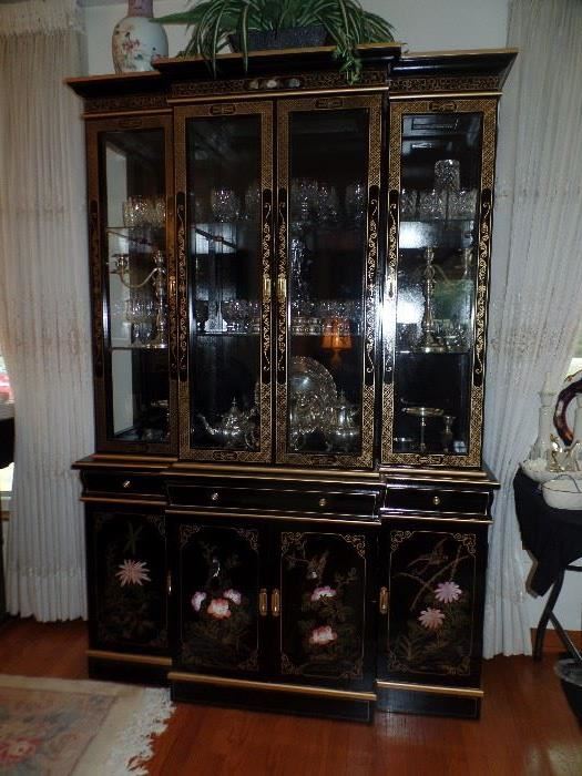 Large, lighted Oriental China Cabinet