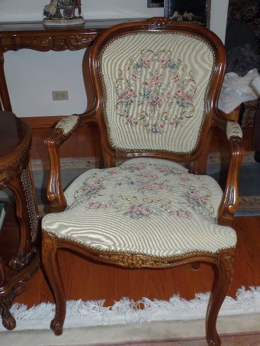 Pair of Petti point arm chairs