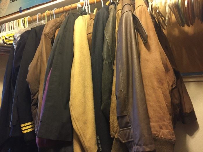 Many "Bomber" leather jackets in great condition