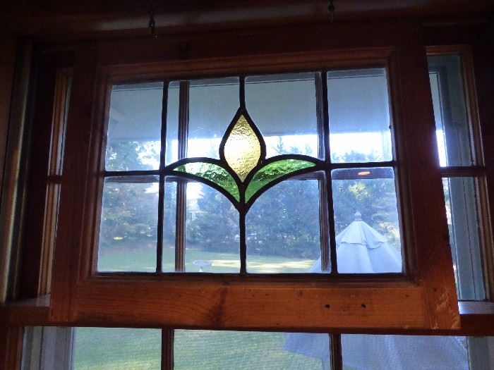 Vintage stained glass window
