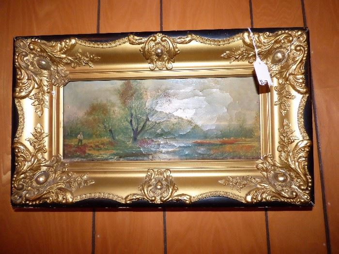 Antique oil painting (as is) in antique frame
