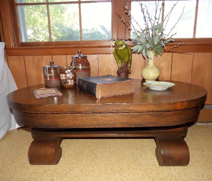 Antique Empire Oak coffee table
