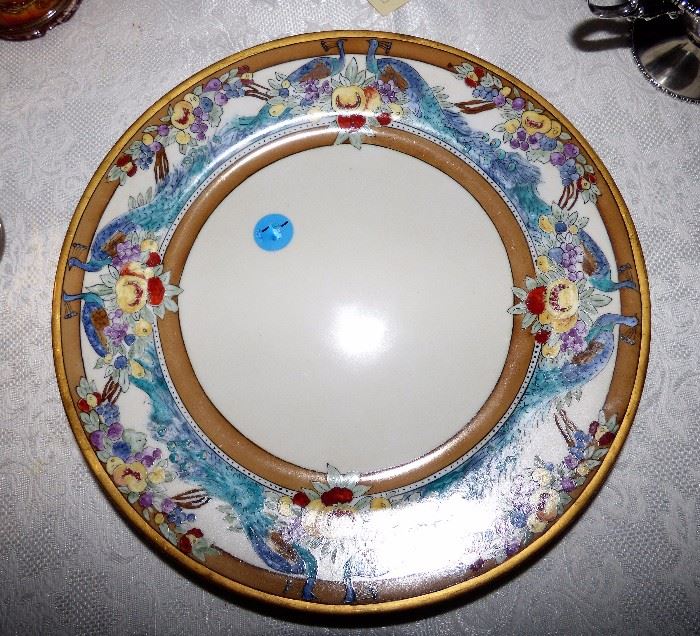 Hand painted Art Deco plate