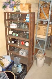 There are several of these Mission style oak book stands.