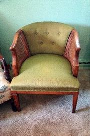 Cane sides occasional chair.
