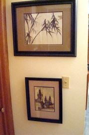 two of many water colors.