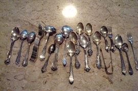 Additional sterling souvenir spoons and other sterling spoons & items.