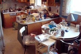 Items in kitchen. Not yet completed set up.