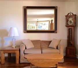 Traditional Living Room with German Grandfather Clock