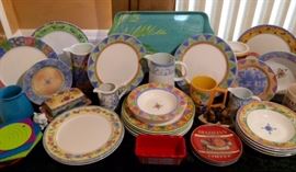 The Sweet Shoppe and other colorful dinnerware