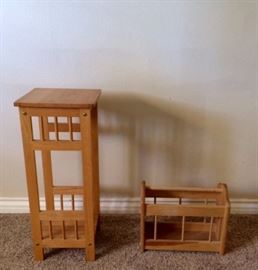 Magazine rack and small end table