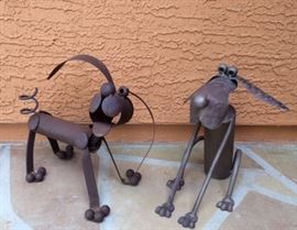 Metal yard art