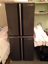 2 Husky cabinets are 26w x 18d x 32h.