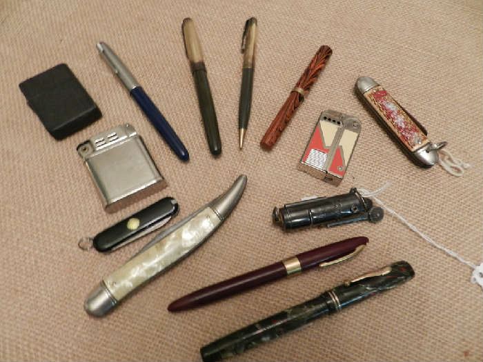 Fountain Pens and Lighters and Knives!