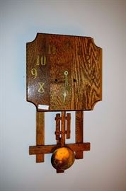 antique mission oak.clock
