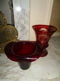 red glassware