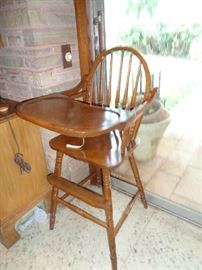 wooden high chair